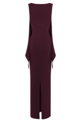 Darby Knit Scarf Maxi Dress - Merlot