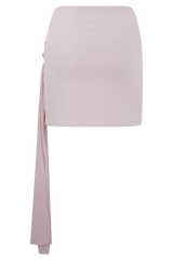 Alicent Slinky Beaded Mini Skirt - Pale Pink
