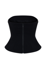 Arla Button Up Corset Top - Black