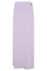 Bridget Slinky Maxi Skirt With Hardware - Dusty Lilac