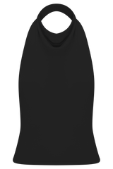Calandra Slinky Halter Top With Hardware - Black