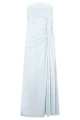 Calandra Slinky Maxi Skirt - Pale Blue