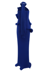 Caprice Halter Knit Maxi Dress - Cobalt