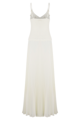 Catherine Crochet Pearl Maxi Dress - White