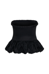 Cora Ruched Strapless Top - Black