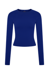 Eliana Long Sleeve Active Top - Cobalt