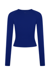 Eliana Long Sleeve Active Top - Cobalt