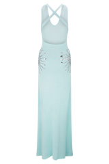 Ellington Knit Maxi Dress With Sequin - Lagoon