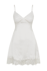 Emmett Lace Slip Dress - White