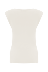 Francisca Cowl Neck Knit Top - White