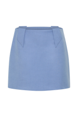 Gina Suiting Mini Skirt - Ocean Blue