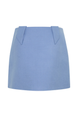 Gina Suiting Mini Skirt - Ocean Blue