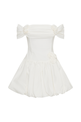 Giovanna Off Shoulder Mini Dress - White