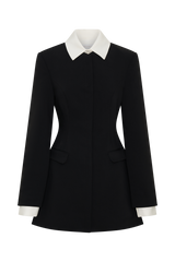 Gretchen Suiting Mini Dress - Black