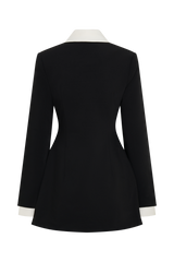 Gretchen Suiting Mini Dress - Black