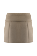 Hayes Faux Suede Belted Mini Skirt - Sand