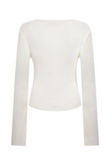Isabella Long Sleeve Knit Top - White