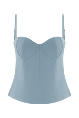 Jaime Spaghetti Strap Suiting Top - Ocean Blue
