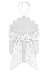 Kensley Broderie Halter Top - White