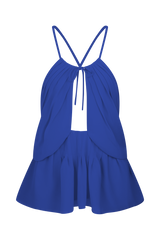 Korra Chiffon Halter Top - Cobalt Blue