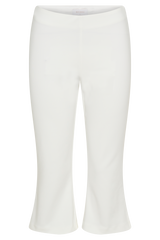 Layla Flared Crepe Capri Pants - White