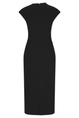 Lorena Cotton Midi Dress - Black