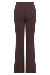 Malani Wide Leg Knit Pants - Chocolate