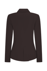 Max Cinched Waist Blazer - Chocolate