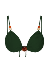 Memphis Beaded Bikini Top - Green