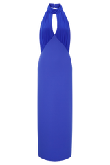 Mierah Halter Midi Dress - Cobalt Blue