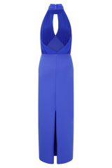 Mierah Halter Midi Dress - Cobalt Blue