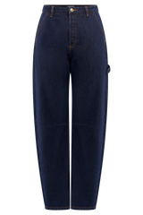 Renata Barrel Denim Jeans - Indigo Blue