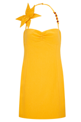 Reyes Cotton Floral Mini Dress - Butterscotch
