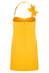 Reyes Cotton Floral Mini Dress - Butterscotch
