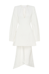 Rosanna Suiting Bow Mini Dress - Ivory