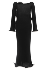 Sandrine Off Shoulder Knit Maxi Dress - Black/White