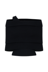Sierra Asymmetrical Cashmere Blend Knit Top - Black