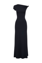 Tamsin Short Sleeve Modal Maxi Dress - Black
