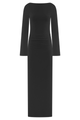 Vienna Slinky Cut Out Maxi Dress - Black