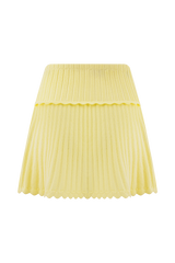 Indy Pointelle Knit Mini Skirt - Lemon