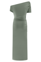 Kendra Scuba Jersey Midi Dress With Hardware - Sage
