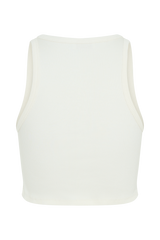 Morgana Ribbed Tank Top - White