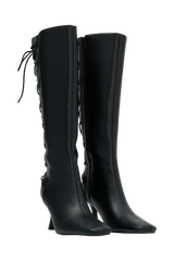 Nevaeh Lace Up Boots - Black