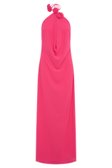 Rosalia Cowl Neck Maxi Dress - Raspberry
