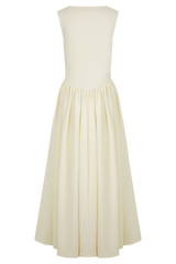 Sharon Scuba Jersey Midi Dress - Ivory