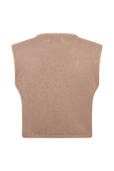 Sloane Overlay Knit Top - Latte