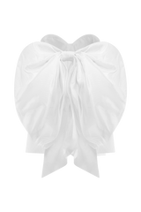 Suzette Taffeta Bow Mini Dress - White